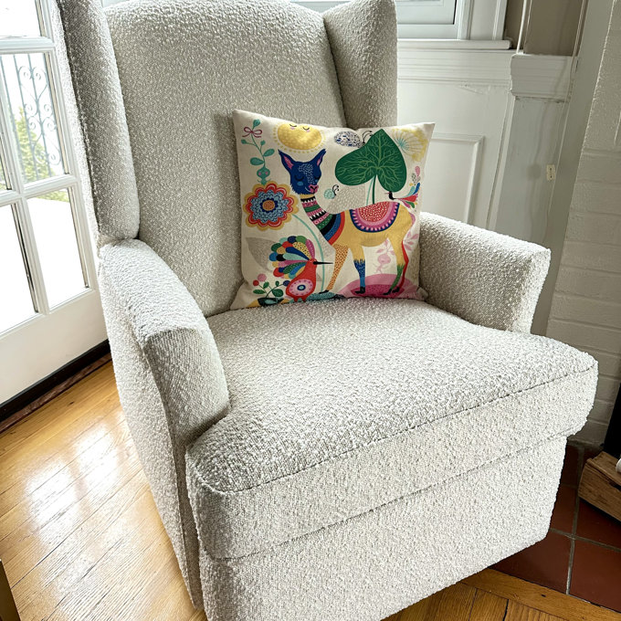 Second Story Home Heming Wingback Recliner Nursery Glider